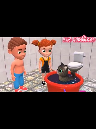 Chintu and Chinki's Fun Cat Bathing Adventure