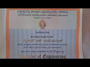 VTU Convocation Certificate