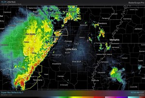 15 reactions · 3 comments | 11:33 AM RADAR: storms are slowly strengthening across AR with a continued threat for strong winds and hail heading into the afternoon. | US National Weather Service Little Rock Arkansas | Facebook