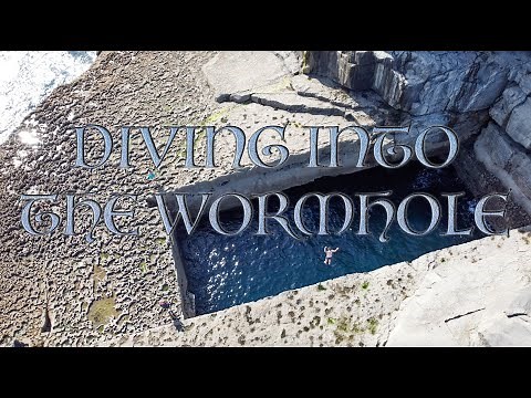 Diving into the Wormhole, Inismore, Aran Islands, Ireland