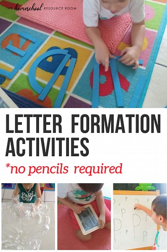 7 FUN Letter Formation Activities! No Pencils Required! - The Homeschool Resource Room