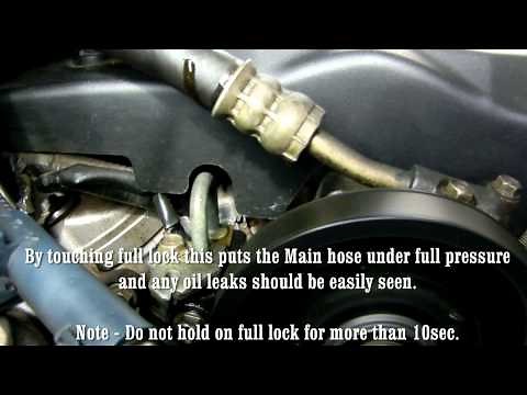 Checking Power Steering Hose for Oil Leaks