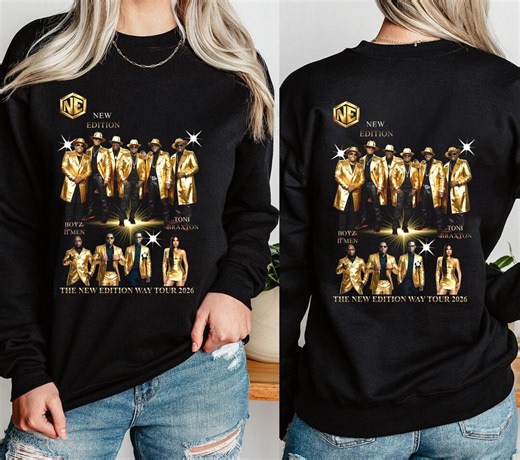 New Edition Way Tour 2026 Shirt Front and Back, Live Concert Tee, World Tour Shirt, Music Band Hoodie - Etsy