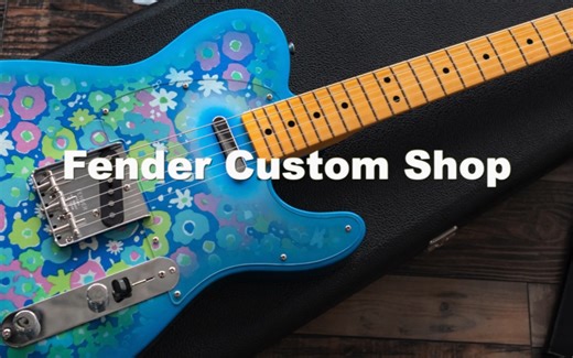 Fender Custom Shop Vintage Custom 1968 Blue Flower Telecaster 蓝花 美产电吉他