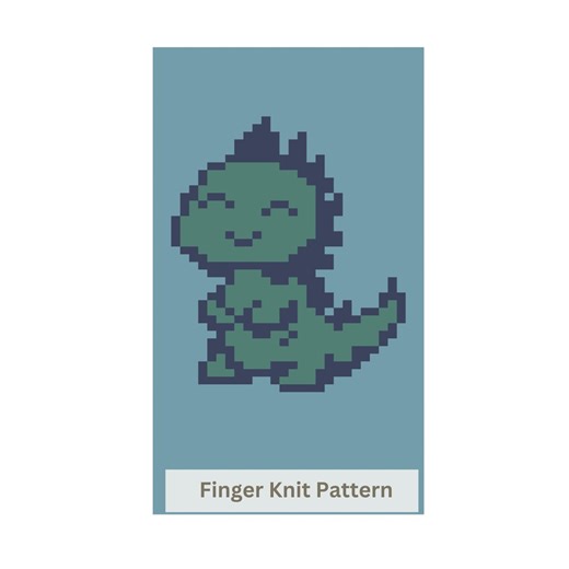 Dinosaur Chunky Blanket Finger Knitting Pattern: Easy DIY Tutorial (PDF Download)