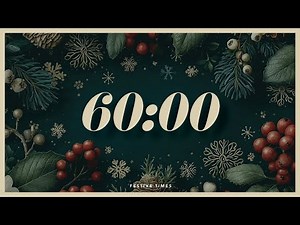 60 Minute Christmas Countdown Timer with Music 🎄 | Festive Holiday Aesthetic