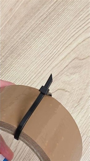 Genius hack to cut packing tape easily! ✂️ #diy #lifehacks #tape