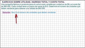 EJERCICIO DE UTILIDAD, INGRESO TOTAL Y COSTO TOTAL - Matemática para Administración y Economía