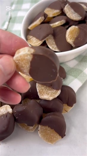Dipped Candied Ginger! Recipe in comments | Kiss Gluten Goodbye