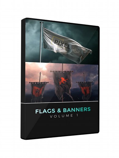 3D Flags and Banners Pack: Animated - The Pixel Lab