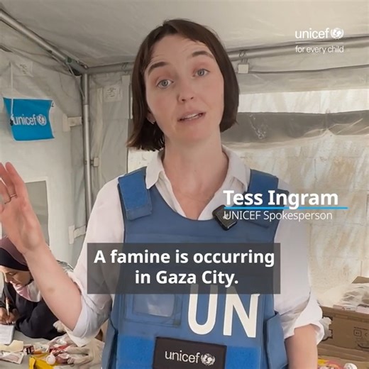 Children in Gaza are being killed or maimed in their sleep almost every night. But the bombs are no longer their biggest threat. Famine has brought new horrors to Gaza. UNICEF teams are on the ground now. They have managed to cross hundreds of trucks of life-saving supplies, including food, across the border in July and August. But it is not enough. Ceasefire now. | UNICEF Ireland