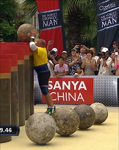 6.5M views · 14K reactions | Lifting an Atlas Stone is one thing, but setting it on a platform above your head is another. | SBD World’s Strongest Man | Facebook