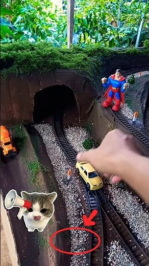 Miniature Train Crash 💥 Hits Parked Yellow Car! (Unexpected!)