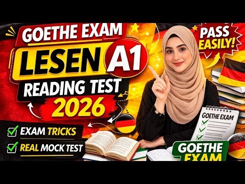 Goethe A1 Lesen Test 2026 | German A1 Reading Practice | Real Exam Questions