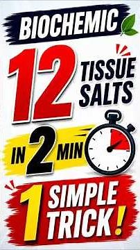 Remember All Biochemic Salts in 2 Minutes | BHMS Exam Preparations #homeopathy #remedy