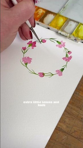 Watercolour florals 101: carnation wreath 💐