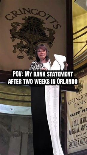 Two weeks in Orlando and completely broke, your bank account is at zero and Gringotts can’t help!