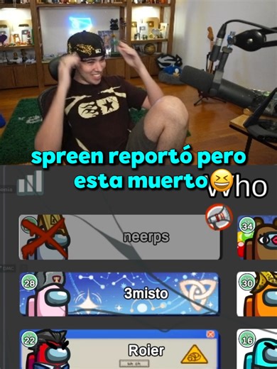 SPREEN REPORTO ESTANDO MUERTO😂 #spreen #rubius #amongus #among #elspreen