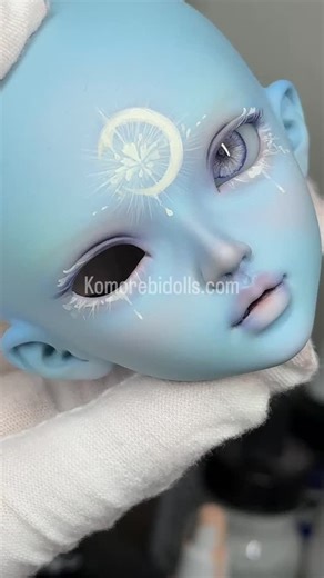 KomorebiDolls on Instagram: "Minifee Chloe in an original fantasy concept. I was asked for an elegant night sky theme ✨ This is around 50%. Usually I have an eyebrow sketch down, but we had too much to verify on this girl for me to proceed further without a check in."