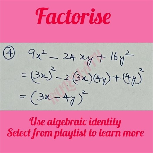 How to factorise Part 3