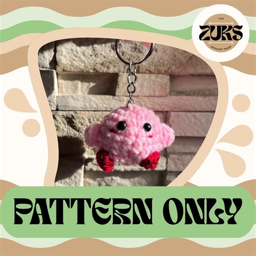Kirby Keychain Pattern - Etsy