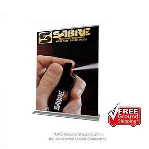 Retractable Banner Stands: 60''W Silverstep Retractable Stand - Monster Displays SS60CB69SFLATG