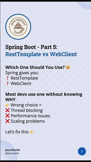 RestTemplate vs WebClient explained (STOP choosing blindly) 🔄🔥