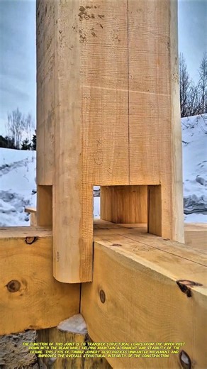 Traditional Timber Post-to-Beam Joinery Connection.