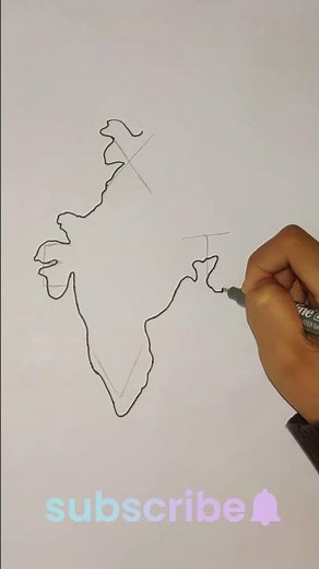 Easy India Map Drawing Using TEXV letters