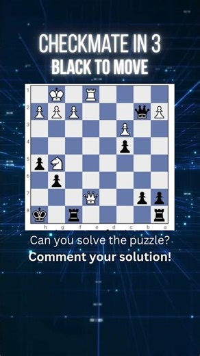 Can You Solve This Chess Puzzle? Checkmate in 3 with white. #chesspuzzle