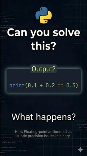 Why 0.1 + 0.2 ≠ 0.3 in Python? 🤯 | The Math Glitch #Programming #python #coding #ai