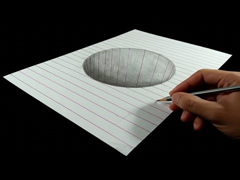 Amazing 3D Hole Illusion Drawing | Step by Step 3D Art Tutorial