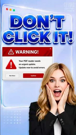 NEW SCAM⚠️ Fake PDF Update Warning! Watch Out for Your Data#shorts
