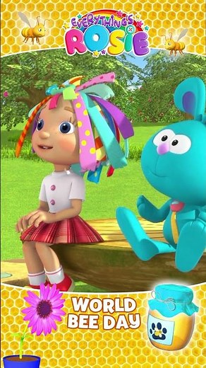 Best Preschool TV Shows | WORLD BEE DAY 🐝🍯🌷🌻🌼 Making Honey | #shorts | @EverythingsRosie