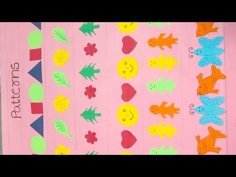 Patterns//maths project//patterns and shapes working model//patterns grade 1 students easy learning