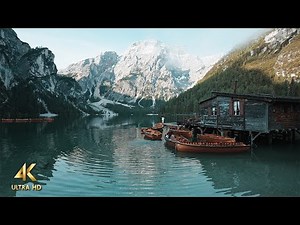 Morning Hike Around Lago di Braies, Italy • Slow TV 4K