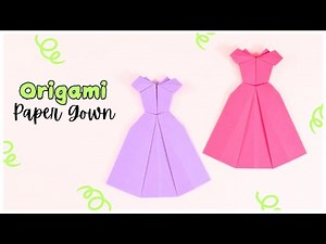 Origami Gown Tutorial | How to make Paper Dress