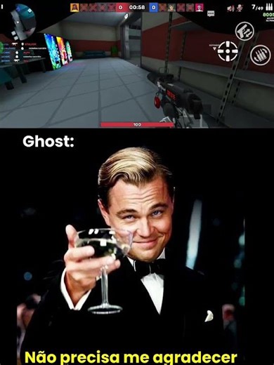 o personagem Ghost realizando o sonho de todo jogador de KUBOOM 🤣 #kuboom #кубум #memes