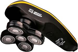 Head Shaver for Bald Men | New & Improved Bald Buddy | Waterproof, Replaceable Head, Rechargeable, Electric, Cordless, Battery & Cleaning Indicator, Black