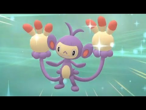 AMBIPOM Evolution (Level Up Aipom with Double Hit move) - Pokemon Brilliant Diamond & Shining Pearl
