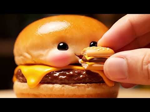 Ultra Realistic ASMR Eating Animation🍣🍫| Satisfying Food Characters with Cute Chewing & Puffy Cheeks