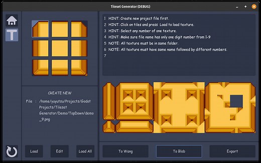 Tileset generator by Yusa Studios