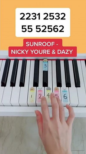 Sunroof - Nicky Youre & Dazy (Piano Tutorial) #easypianotutorial #pianobeginner #sunroofnickyyoure