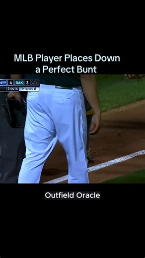 MLB player drops a perfect bunt down the line ⚾🔥 | Outfield Oracle
