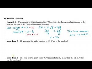 Math 9 - Number and Consecutive Number Problems