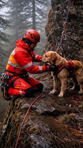 A Smart Puppy Led Rescuers to His Injured Mom#animals #rescue #dog #goldenretriever