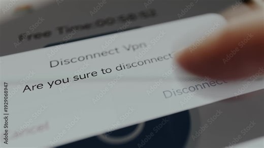 Confirmation dialog asking the user to verify if they want to terminate an active VPN connection