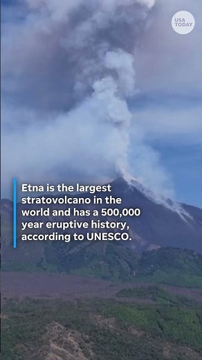 Mount Etna eruption sends tourists running for their lives #Shorts