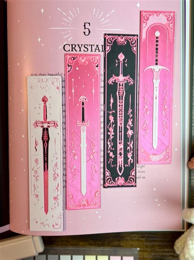 Fantasy Sword Bookmark Set: Pink 3D Printed Bookish Gift - Etsy