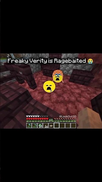 Bro is getting ragebaited so easly🫩✌️ #verity #minecraft #horror #mod #gogilaeditz #viral